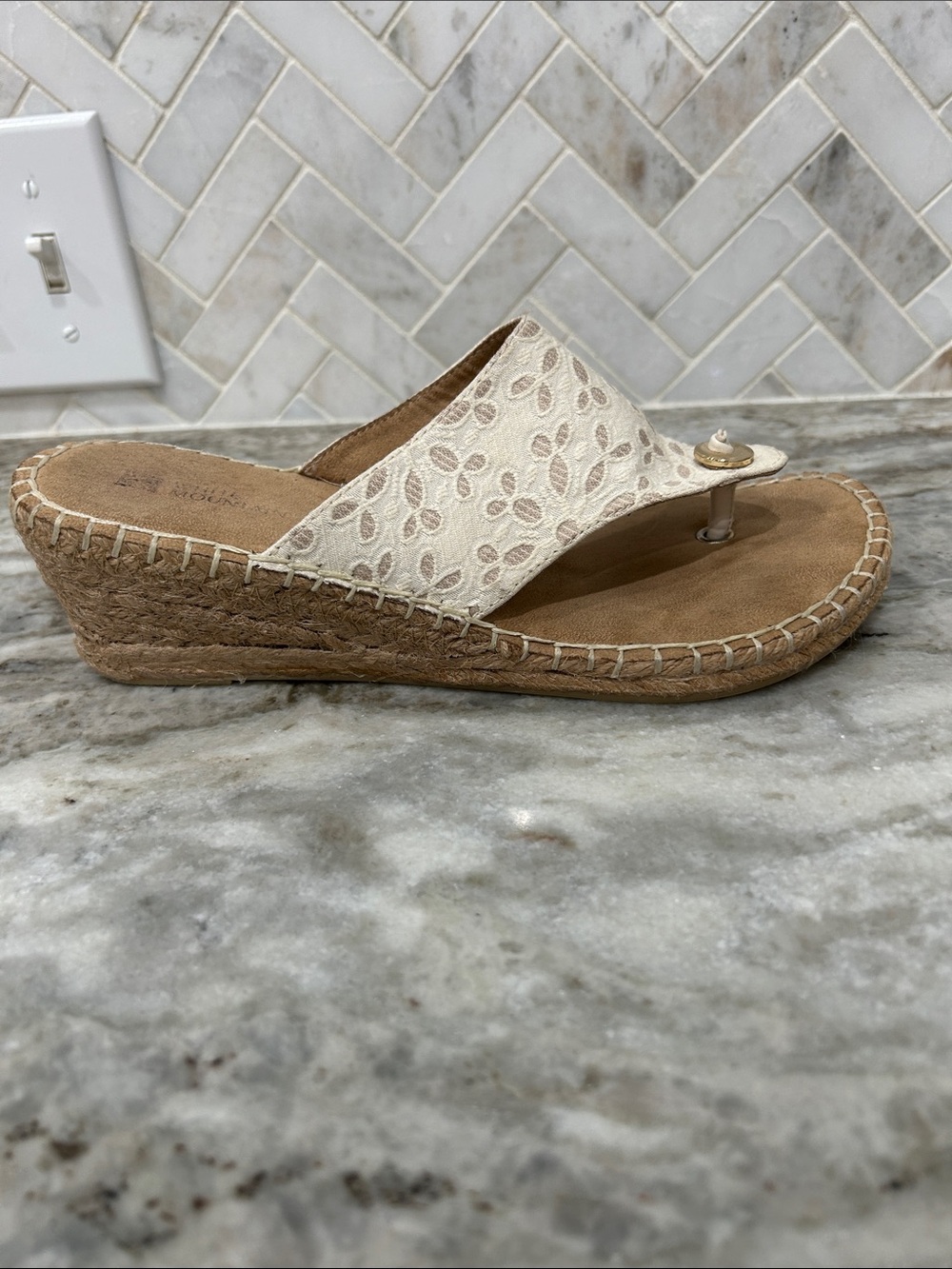 White Mountain Wedge Thong